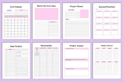 2025 Craft Business Planner – Editable Canva Template for Handmade Entrepreneurs - Social Canvas