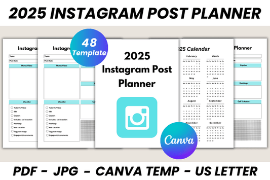 Canva Instagram Content Planner 2025 – Schedule & Plan Posts with Ease (MRR) - Social Canvas