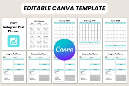 Canva Instagram Content Planner 2025 – Schedule & Plan Posts with Ease (MRR) - Social Canvas