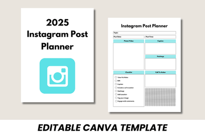 Canva Instagram Content Planner 2025 – Schedule & Plan Posts with Ease (MRR) - Social Canvas
