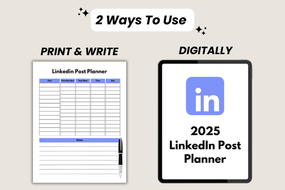 2025 LinkedIn Post Planner – Editable Canva Template for Professionals & Coaches (MRR) - Social Canvas