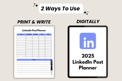 2025 LinkedIn Post Planner – Editable Canva Template for Professionals & Coaches (MRR) - Social Canvas