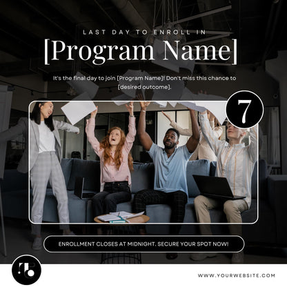 9 Instagram Countdown Templates | Editable Canva Templates | Social Media Launch, Webinar & Program Promotion | Instant Download - Social Canvas