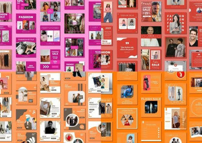 240 Fashion Social Media Canva Templates - Social Canvas