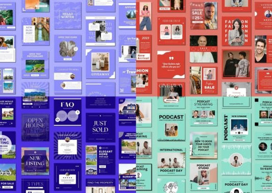 240 Social Media Canva Templates Bundle - Social Canvas