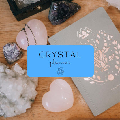Crystal Planner Canva Template | Printable Crystal Journal | Energy Healing and Crystal Log | Spiritual and Chakra Tracker - Social Canvas