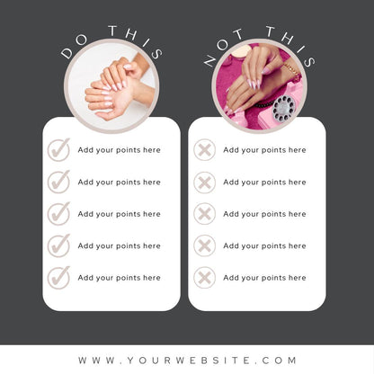 Nail Tech Social Media Canva Templates | Beauty Salon & Nail Artist Marketing | Social Media Planner, Analytics Guide - Social Canvas