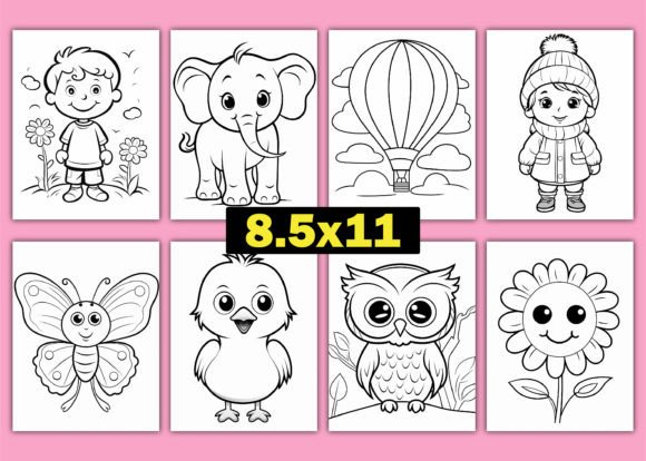 290 Bold and Easy Coloring Pages - KDP - Social Canvas