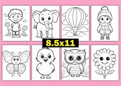 290 Bold and Easy Coloring Pages - KDP - Social Canvas