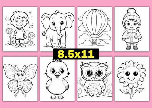 290 Bold and Easy Coloring Pages - KDP - Social Canvas