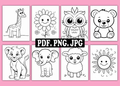 290 Bold and Easy Coloring Pages - KDP - Social Canvas