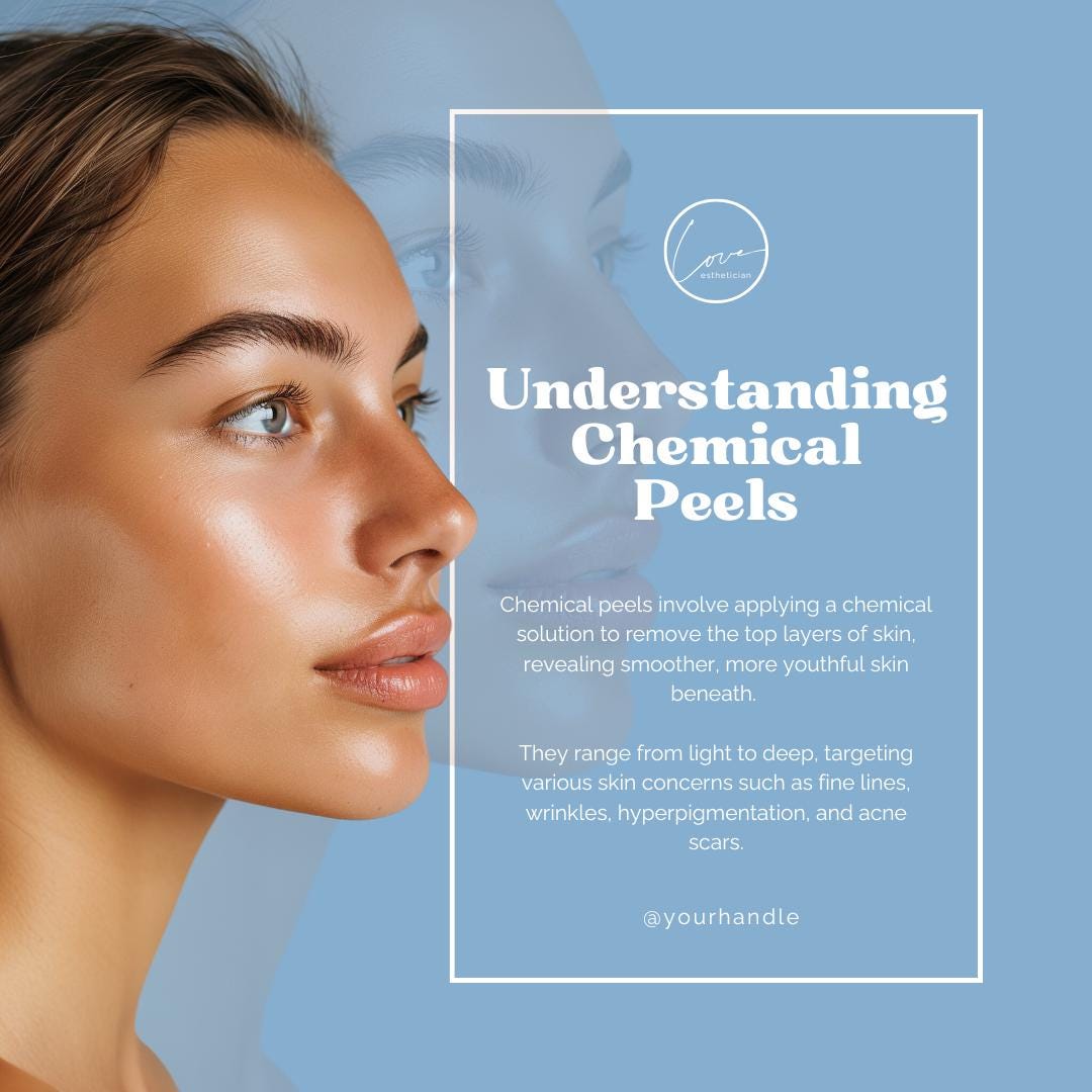 30 Chemical Peel Social Media Templates | Skincare Marketing Canva Pack for Estheticians & Med Spas - Social Canvas