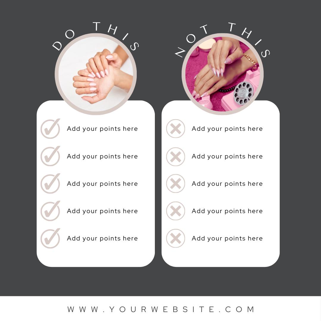 Nail Tech Social Media Canva Templates | Beauty Salon and Nail Artist | Social Media Planner, Analytics Guide | 800 Faceless Videos - Social Canvas