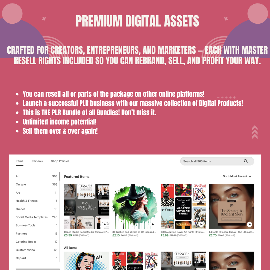 Complete Digital Marketing Course + Digital Products Bundle – Learn, Launch, and Grow Your Online Income with PLR, MRR & DFY Content - Social Canvas