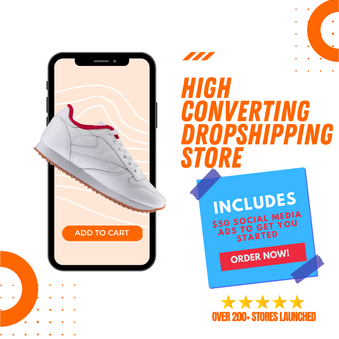 High Converting Shopify Dropshipping Store - includes $50 in Social Media Ads **Limited Offer**
