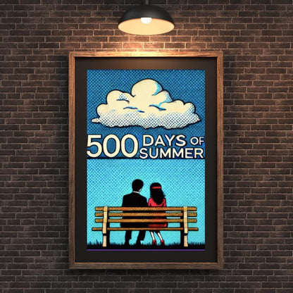 500 Days of Summer Style Pop Art Poster - Romantic Movie Wall Decor - Social Canvas