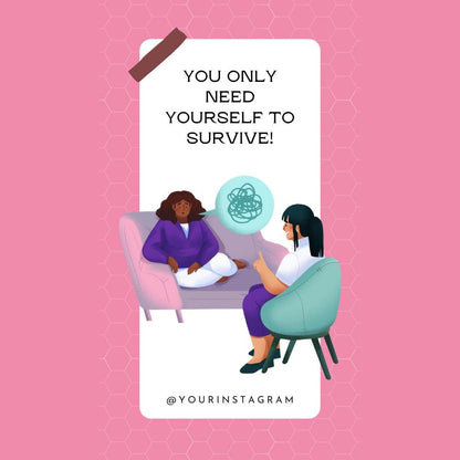 Mental Health Instagram Story | Self-Care | Inspirational and Mindfulness Posts | Social Media Planner| Analytics Guide - Social Canvas