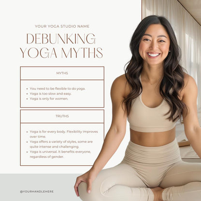 Yoga Studio Social Media Templates | Canva Marketing Kit for Instructors & Wellness Coaches - Social Canvas