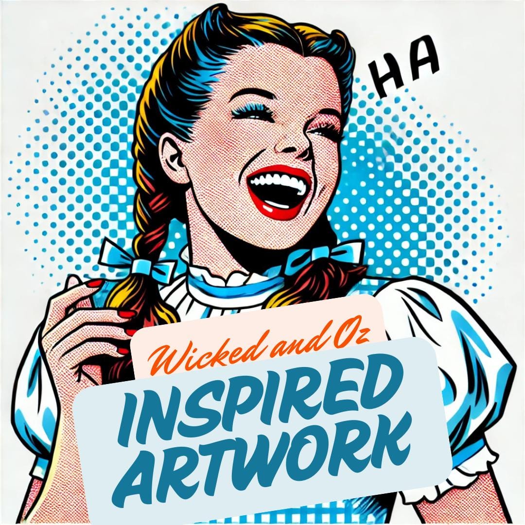 Wicked and Wizard of OZ Inspired 30 Original Artwork Without Watermark | PNG Digital Download | Witch Themed Artwork for Crafts & Design - Social Canvas