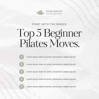 Pilates Social Media Templates | Fitness, Wellness & Studio | Social Media Planner, Analytics Guide and 800 Faceless Videos - Social Canvas