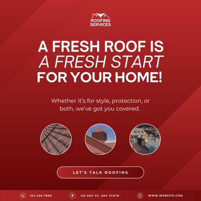 30 Roofing Social Media Templates | Social Media Planner and Analytics Guide | Roofing Business Instagram and Facebook Posts - Social Canvas