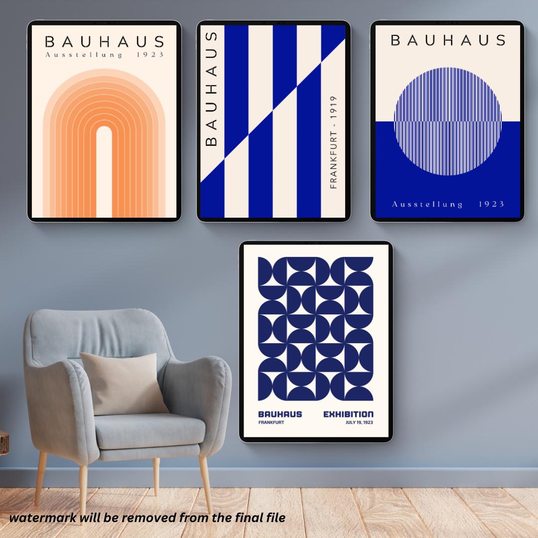 50 Bauhaus Exhibition Posters | Bauhaus Art Prints | 50 Printable Posters Bundle - Social Canvas
