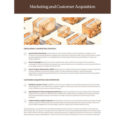 Drop Shipping Business Planner | E-Commerce Startup Guide | Supplier & Marketing Tracker - Social Canvas