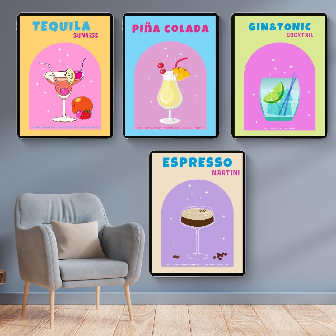 100 Food-Themed Art Prints | Printable Kitchen Wall Art | Retro, Aesthetic & Modern Food Illustrations | Instant Download - Social Canvas