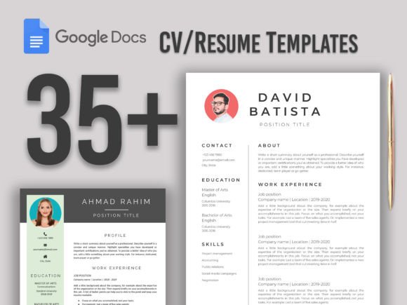 35 Google Docs CV & Resume Templates - Social Canvas