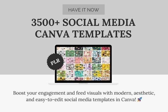 Massive 3500 Canva Social Media Templates – Editable & PLR Licensed (MRR) - Social Canvas