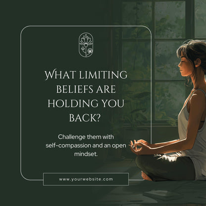 25 Mindfulness Social Media Templates | Editable Canva Templates | Wellness, Self-Care & Mental Health Instagram Posts | Instant Download - Social Canvas