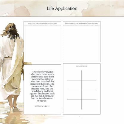 Daily Bible Study Planner | Prayer Journal and Scripture Reflection | Digital Christian Devotional - Social Canvas