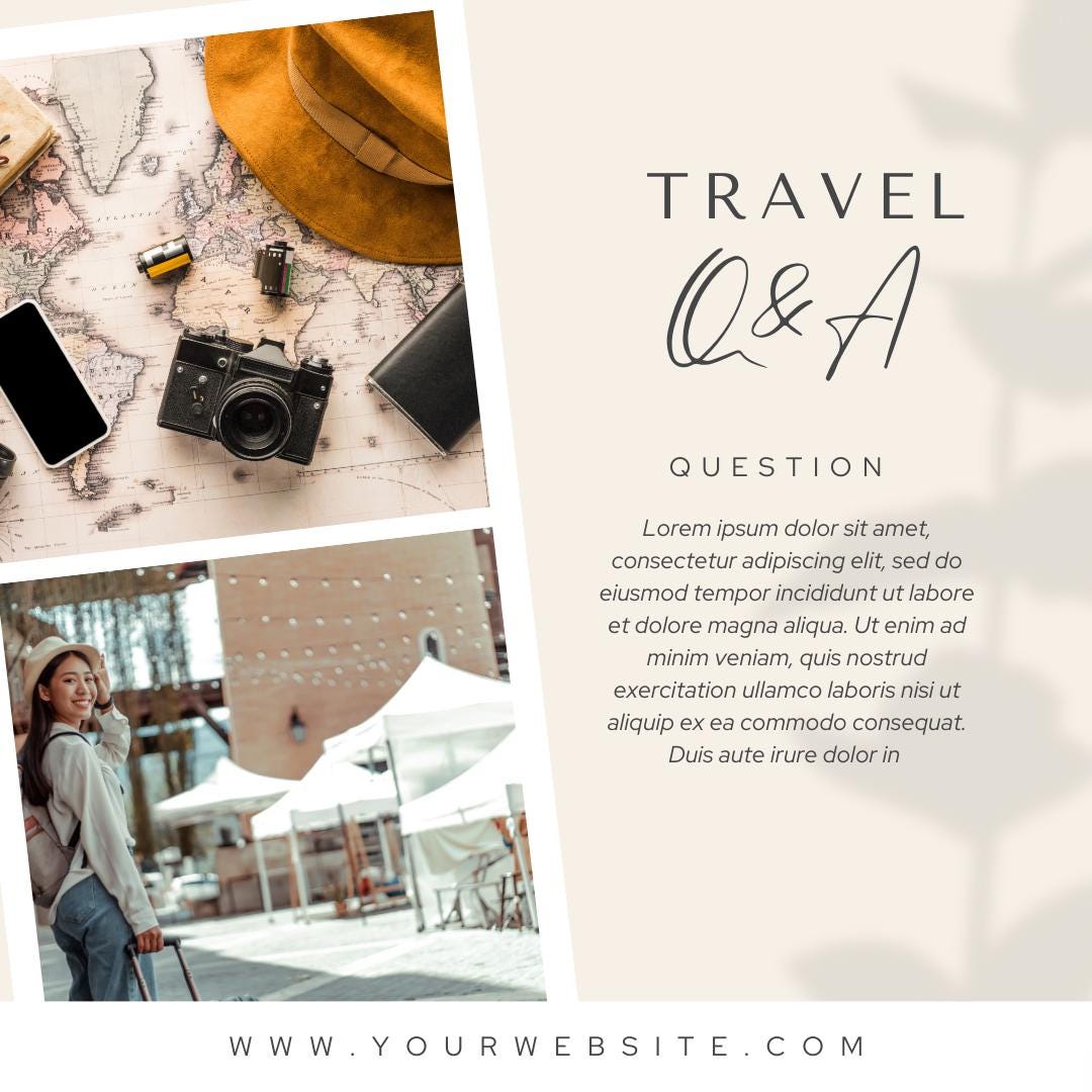 Travel Agent Social Media Canva Templates | Travel Agencies and Bloggers | Social Media Planner, Analytics Guide | 800 Faceless Videos - Social Canvas