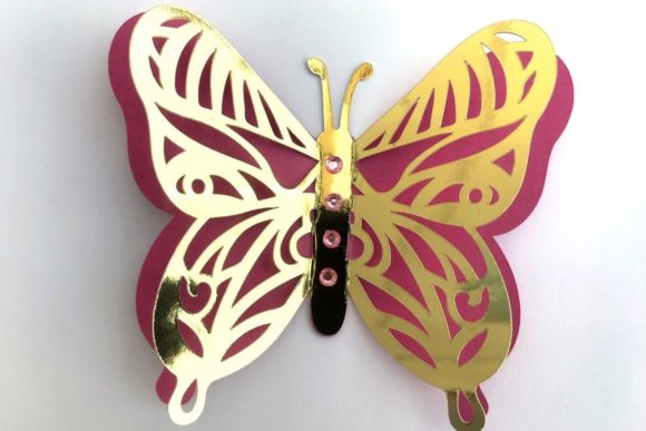 3D Layered Dragonflies and Butterflies - Social Canvas