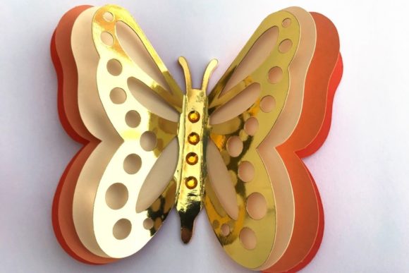 3D Layered Dragonflies and Butterflies - Social Canvas
