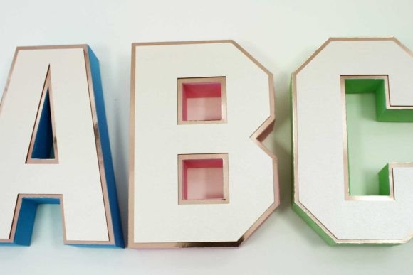 3D Letters and Numbers Template - Social Canvas