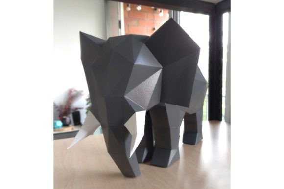3D Papercraft Elephant - Social Canvas