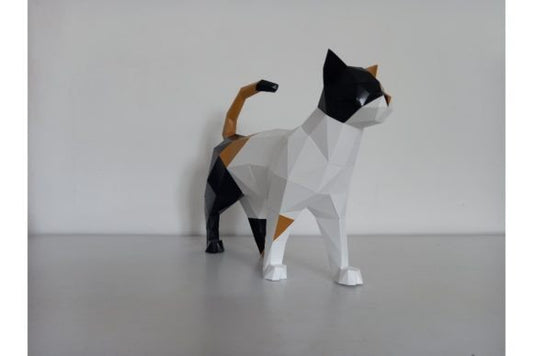 3D Papercraft Walking Cat - Social Canvas
