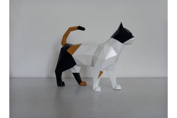 3D Papercraft Walking Cat - Social Canvas