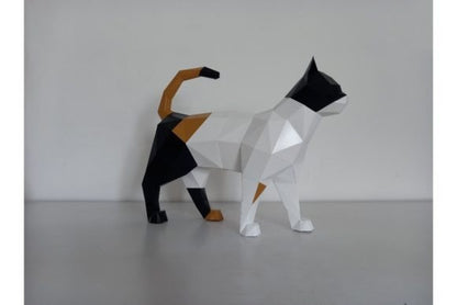3D Papercraft Walking Cat - Social Canvas