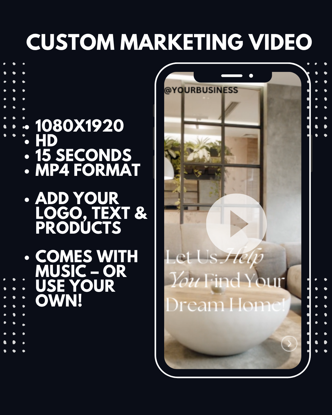 15 Second | Product Showcase Video | Custom-Made For You | 15-Second Sale Promo for Social Media | Include Product Images and Videos | Social Media