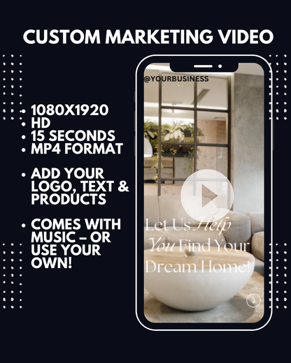 15 Second | Product Showcase Video | Custom-Made For You | 15-Second Sale Promo for Social Media | Include Product Images and Videos | Social Media