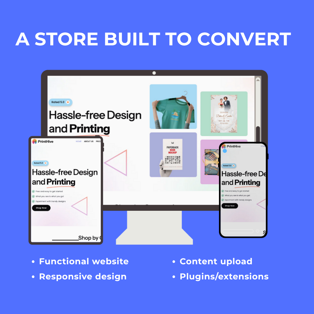 Shopify Print-On-Demand Store (POD) + $50 Facebook Ads