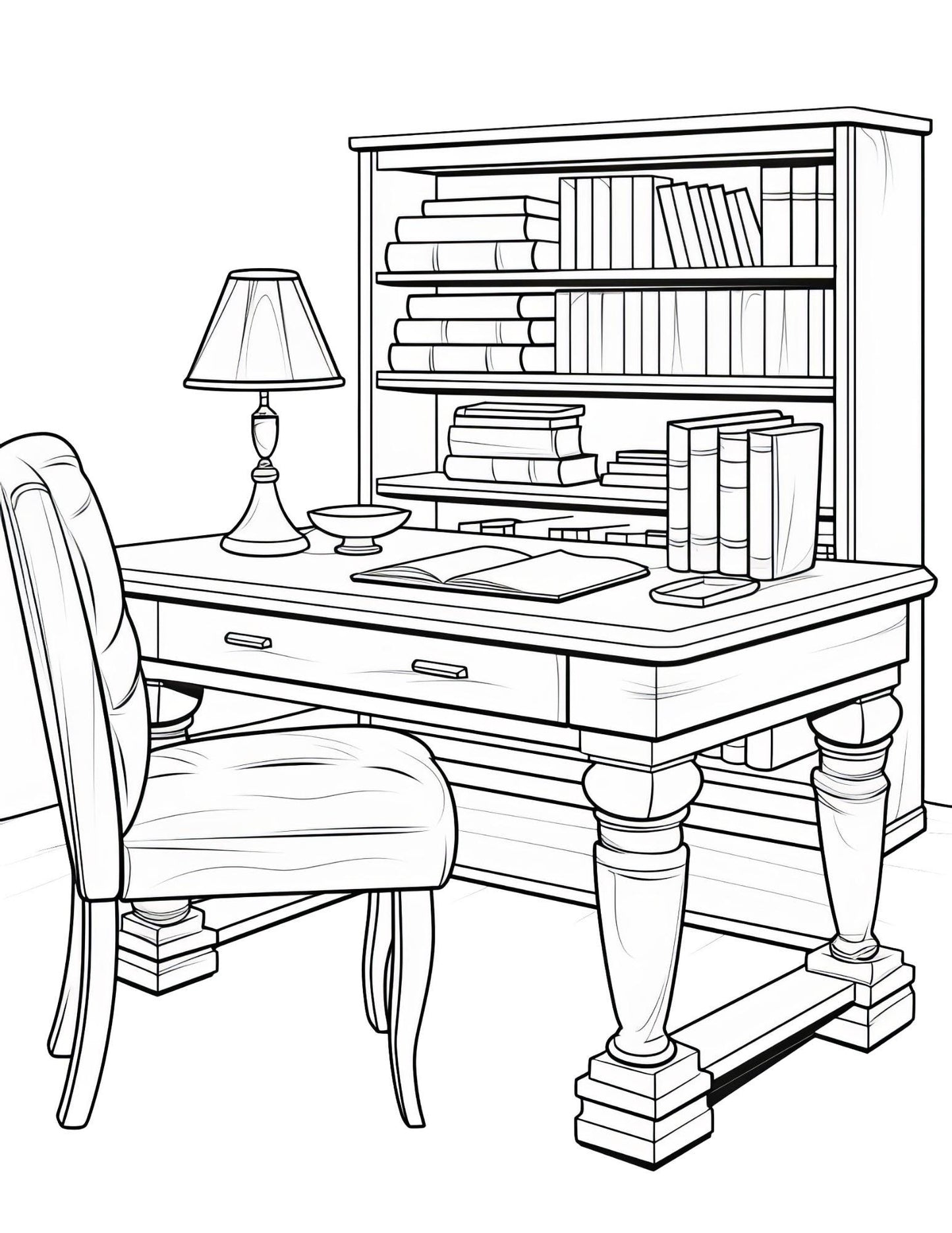 Bookstore Coloring Book | 26-Page Canva Template for Book Lovers & Creative Minds | Cozy Literary-Themed Coloring Pages | Digital Download - Social Canvas