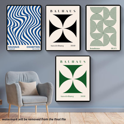 50 Bauhaus Exhibition Posters | Bauhaus Art Prints | 50 Printable Posters Bundle - Social Canvas