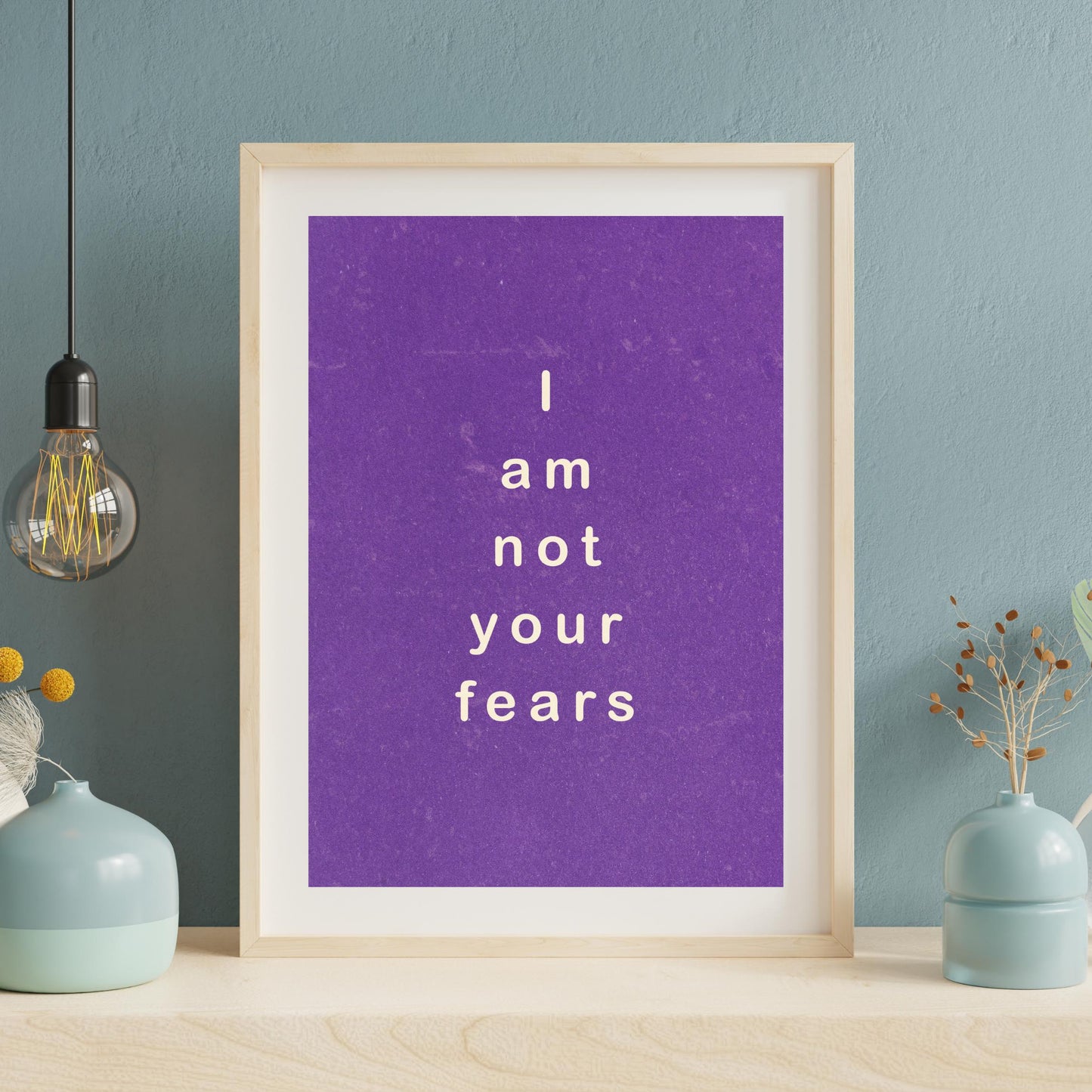 I Am Not Your Fears Motivational Poster - Poster Digital Download - Social Canvas