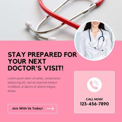 Healthcare Social Media Template Bundle | Canva Medical Marketing Kit | Clinic Instagram & Facebook Templates | Social Media Planner - Social Canvas