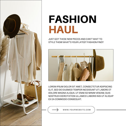 30 Fashion Instagram Post Templates | Editable Canva Templates | Outfit Inspo, Hauls & Trendy Social Media Graphics | Instant Download - Social Canvas