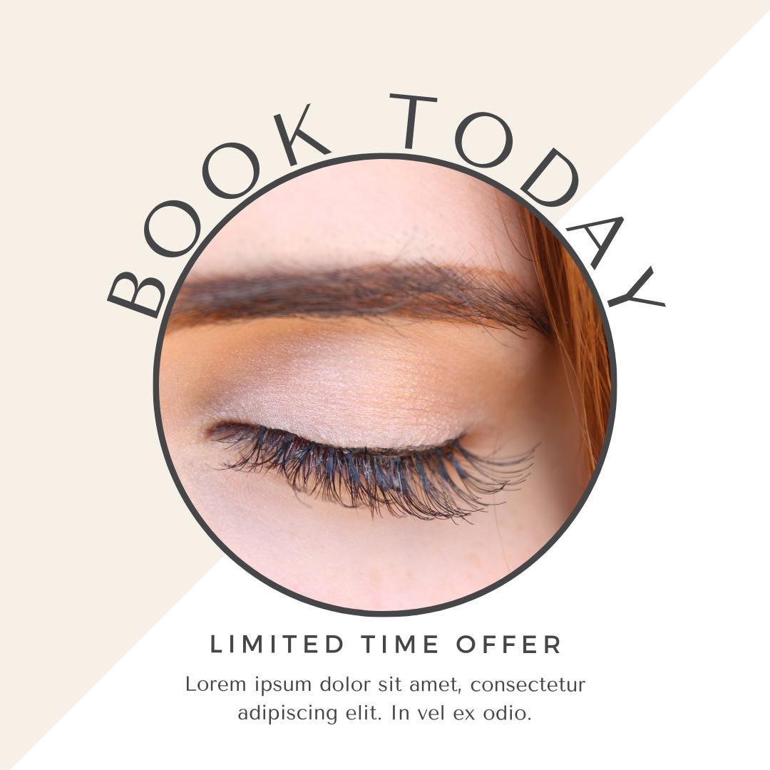 Lash Tech Social Media Canva Templates | Beauty Salon & Eyelash Extension Marketing Kit | Social Media Planner, Analytics Guide - Social Canvas