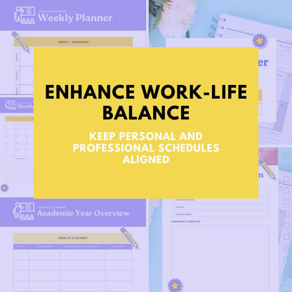 Teacher Planner | Editable Canva Template | Digital & Printable Classroom Organizer - Social Canvas